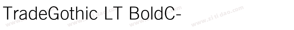TradeGothic LT BoldC字体转换